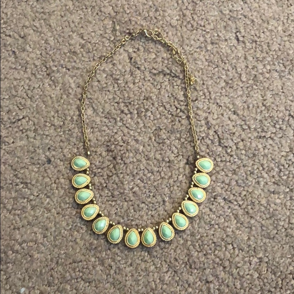 Sea foam and gold necklace